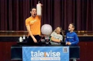 Talewise Storytelling group performs science fun for children.