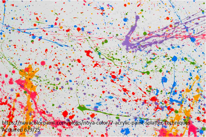 A beginner piece of splatter art.